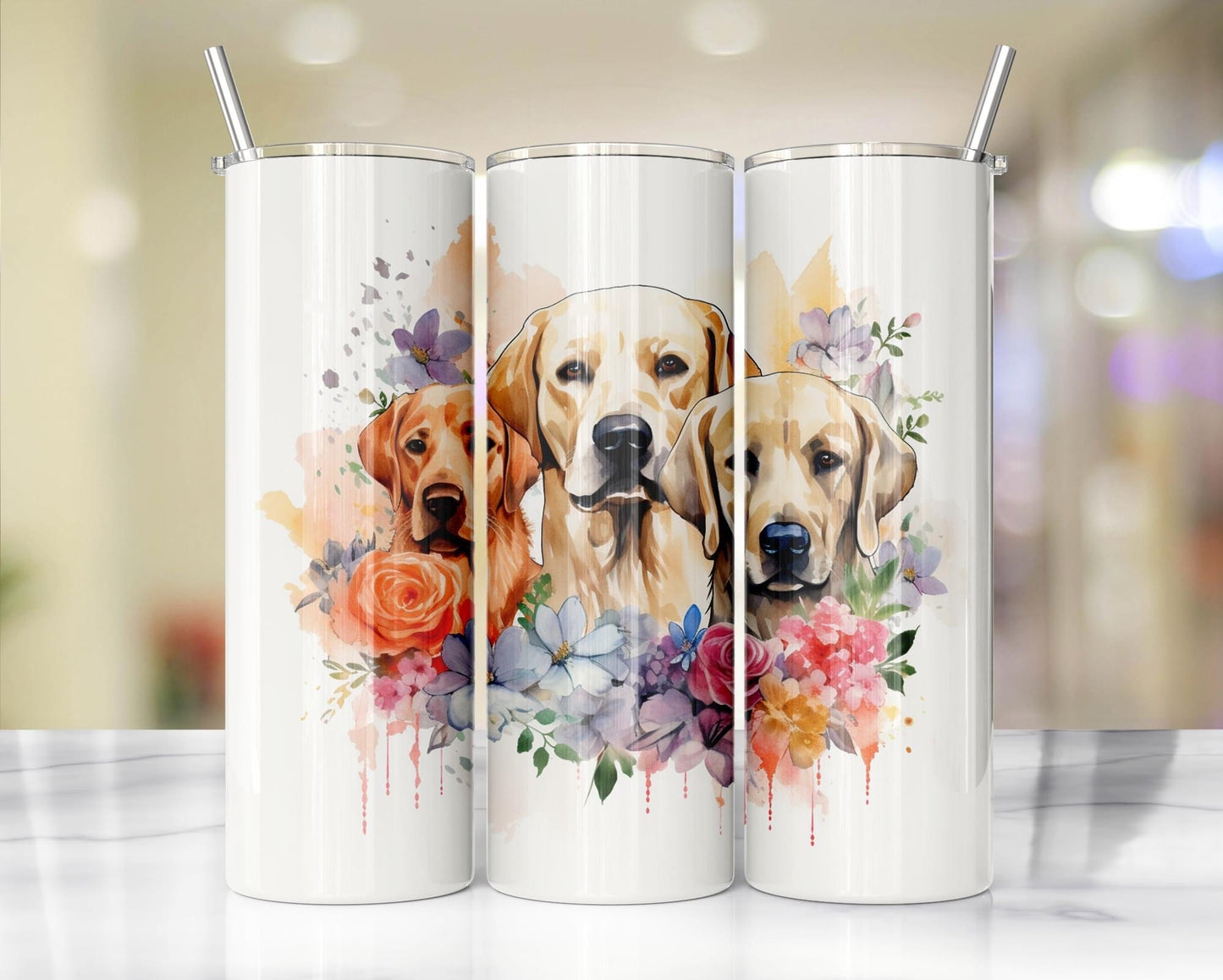 Golden Retriever Floral