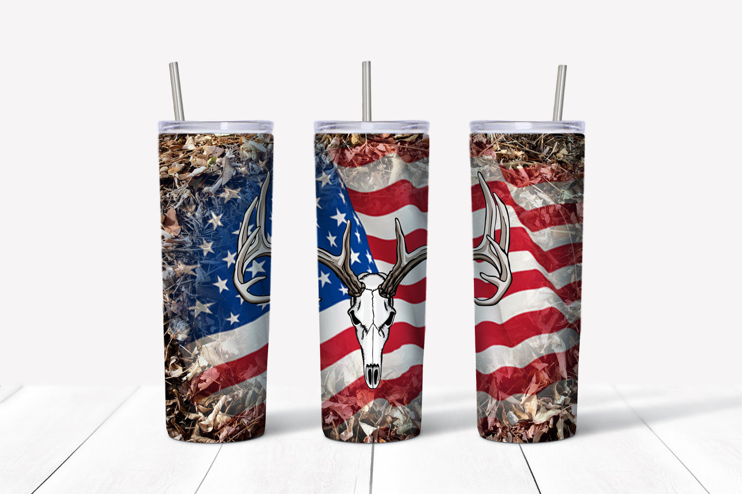 American Flag Camo Skull