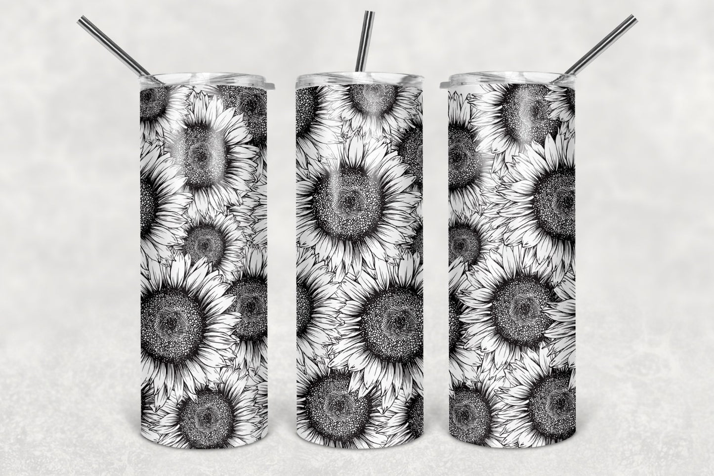 Black & White Sunflowers