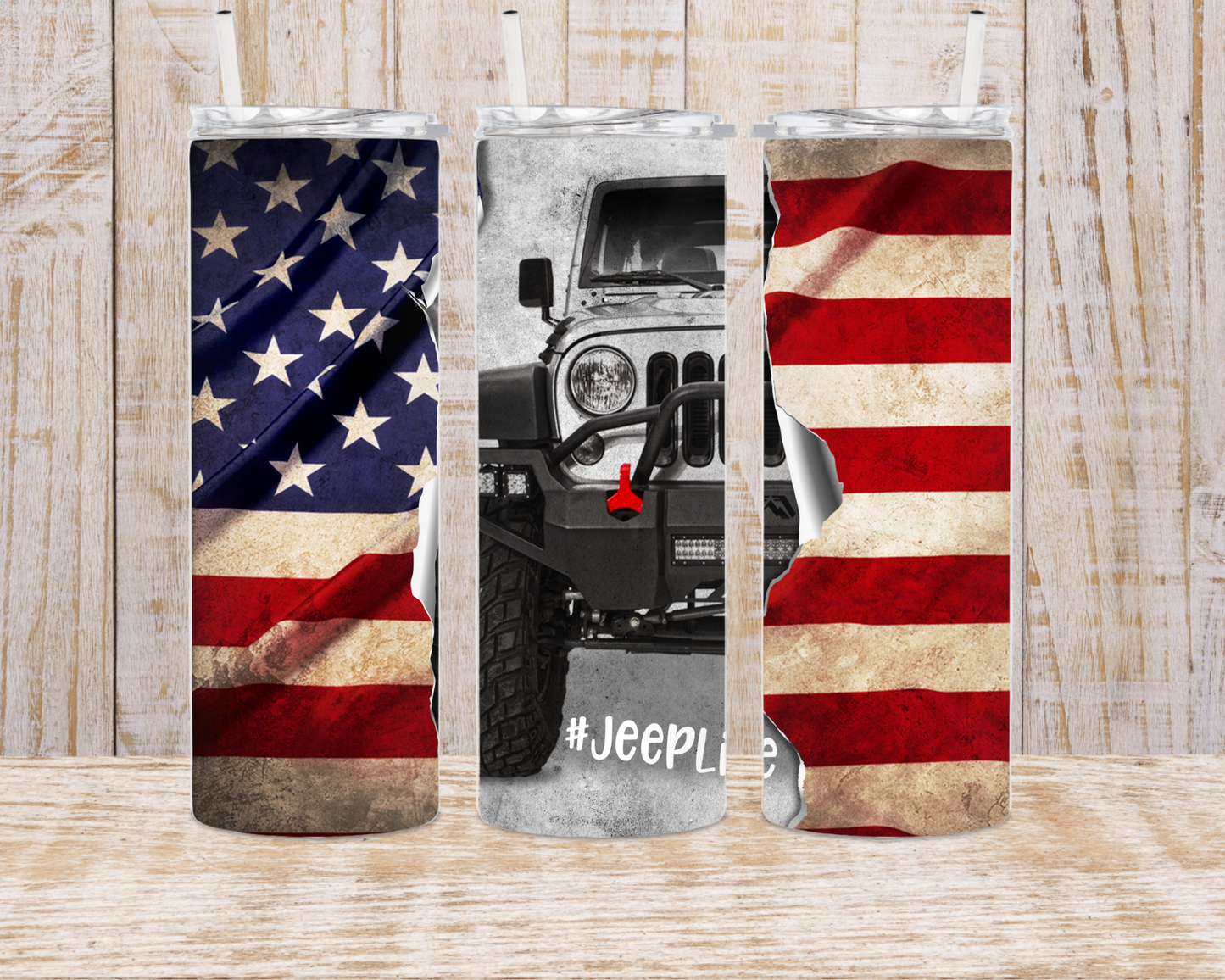 American Flag SUV