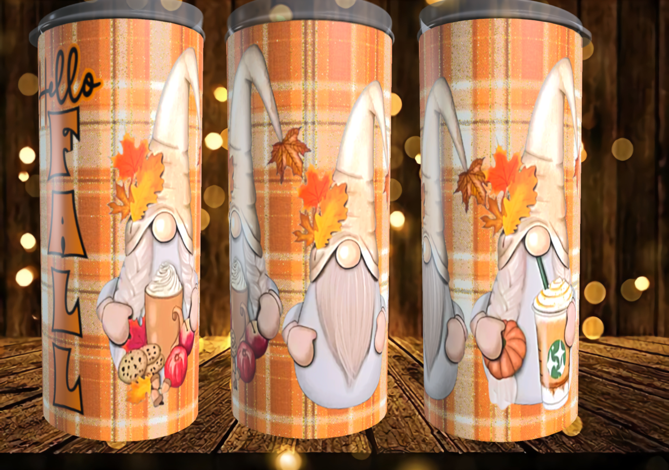 Fall Gnomes with Coffee