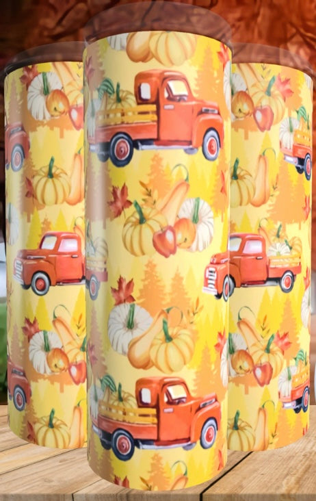 Fall Truck and Pumpkins
