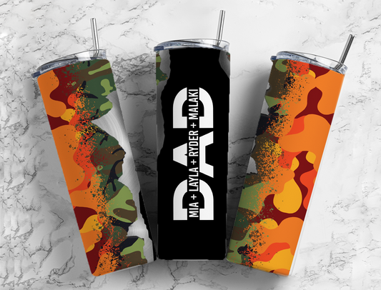 Dad Green & Orange Camo