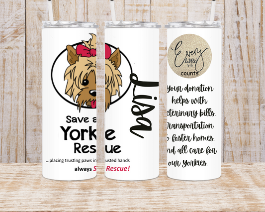 Save a Yorkie Rescue Tumbler 1